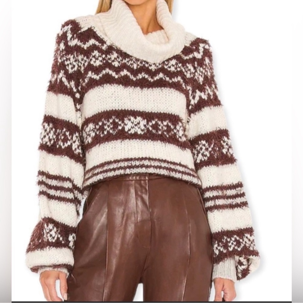 Free People Check Me Out Pullover
Turtleneck Fair Isle Chunky Sweater